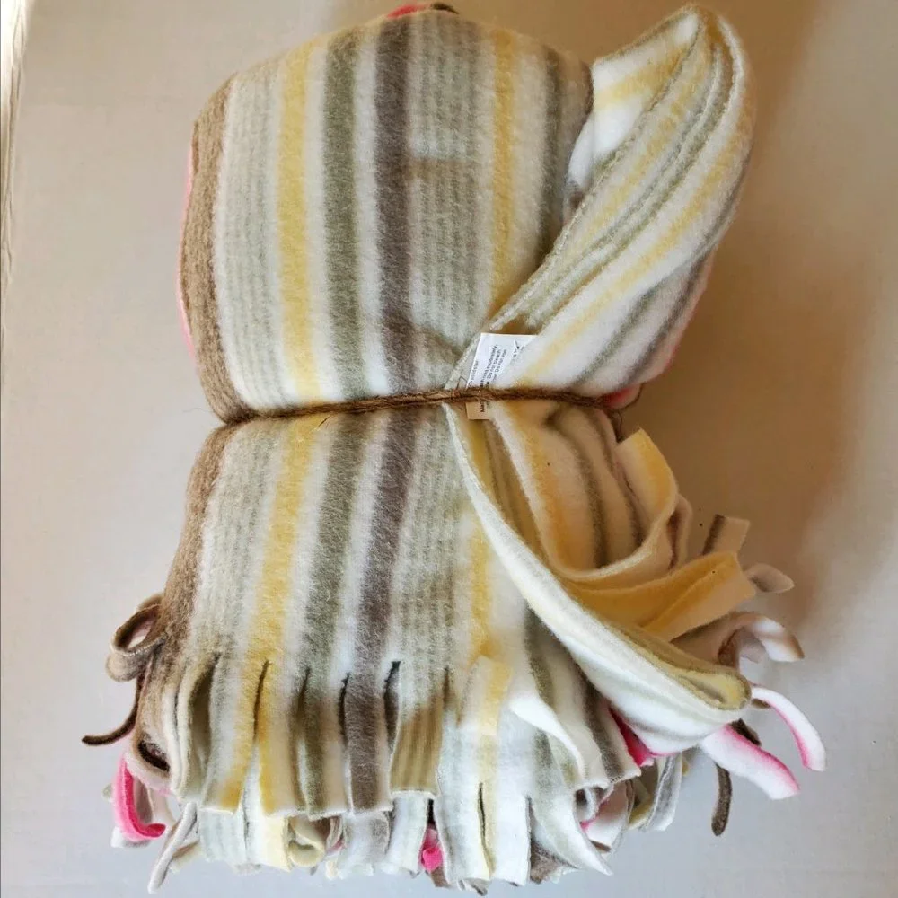 Blanket Throw - Tan Neutral Colors